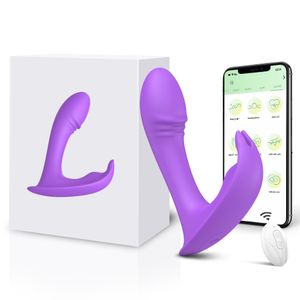 Womens G-Strings App Remote Wearable Vibrator for Women 9Speed Clitoris G Spot Dildo Masturbator Vagina Anal Stimulation Adult Masturbation vibrator Hands Free