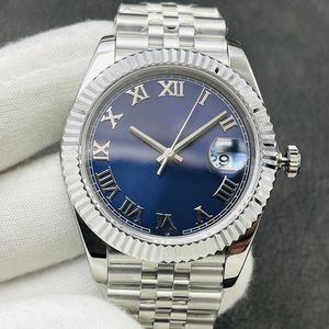 Inne zegarki Złota Kolor Prezydent Bransoletka Watch Ice Out Blue Roman Dial 41 mm Platinum Mens Watchs Designer Watches Quickset Champagne Stick Fled Bezel Pearl di Di