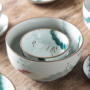 Miski duża ceramiczna miska ryż 1 -częściowy naczynia kuchenne używane do mieszania owocowych sałatkowych sałatkowych talerz z makaronem chińska porcelana