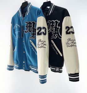2023男子ジャケット印刷された刺繍文字トレンドストリートファッションカジュアルスポーツウェア野球ユニフォーム快適なメンズパイロットジャケット
