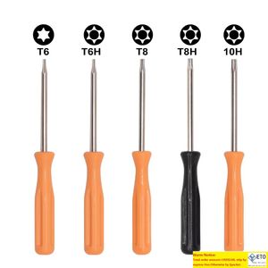 Steel Orange Screwdriver T8 with Hole Phillips Flathead T3 T4 T5 T6 T6H T7 T8H for Xbox360 Shaver Screwdrivers