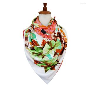 Scarves Fashion Kerchief Silk Satin Scarf For Women Floral Paisley Print Neck Hijab Female Triangle Scarfs And Wraps