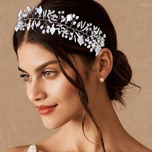 Headpieces HP290 Rhinestone Headpiece Brudhuvudkläder Bröllop Tiara pannband Silver Bride Hair Smycken Wreath Accessories