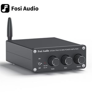 Amplifiers Fosi Audio BT20A Bluetooth TPA3116D2 Sound Power Amplifier 100W Mini HiFi Stereo Class D Amp Bass Treble For Home Theater 230114