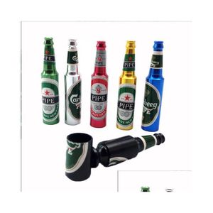 Smoking Pipes Beer Bottle Zinc Alloy Pipe Tobacco Heater Vaporizer Metal Smoke New Style Drop Delivery Home Garden Household Sundrie Dhly6