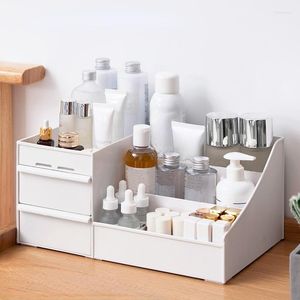 Förvaringslådor 1pc stor kapacitet kosmetisk box makeup lådan arrangör smycken nagellack container skrivbord akryl