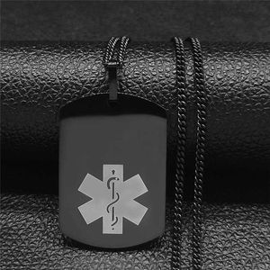 Wisząca gwiazda życia EMS Naszyjniki ze stali nierdzewnej wąż na słupie EMT EMT Emts Service Medical Symbol Biżuteria NXHLY36S06 0206
