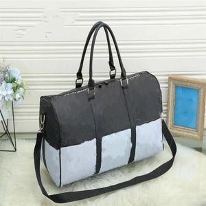 Good Designers Bags fashion men women travel duffle bag leather luggage handbags large contrast color capacity sport 55cm263E