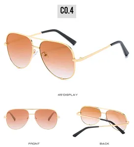 Новые солнцезащитные очки женщина 2022 модная винтажная прямоугольная рама фиолетовая розовые овальные очки солнцезащитные очки.