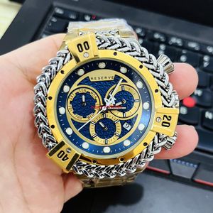 무패 예비 Herc Mens 시계 시계 빛나는 크로노 그래프 스테인레스 스틸 럭셔리 시계 invicto reloj de hombre dropshipping