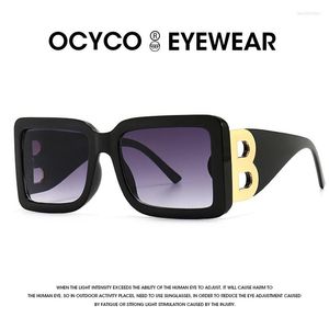 Sunglasses OCYCO Luxury Square Metal Men Vintage Sunglass Punk Sun Glasses Women Oculos Feminino Lentes Gafas De Sol UV400