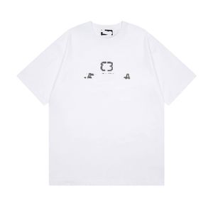 メンズTシャツ2023ファッションデザインBalencaigaity TシャツWomentopコットンリンクルプリントプリントレターカジュアルカップル服05-0011