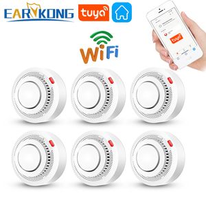 Diğer Alarm Aksesuarları WiFi Duman Sensörü Alarm Ateş Koruma Tuka Duman Dedektörü Duman Kombinasyonu Yangın Alarm Ev Güvenlik Sistemi İtfaiyeciler 230206