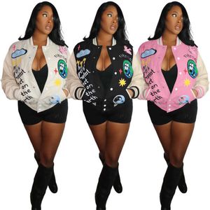 Women Jackets Designer 2023 Novo linha de dupla camada posicionando a impressão de lã elástica de couro de couro PU 3 cores