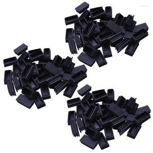 Bath Mats Plastic Blanking End Cap Tubing Tube Inserts 25Mmx50mm 120 Pcs Black