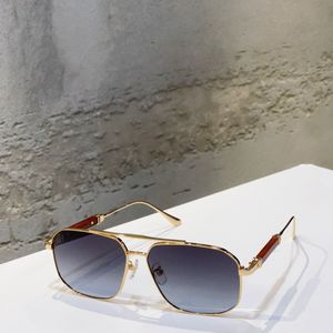 Gold Metall/Grau schattierte Piloten-Sonnenbrille für Herren, Designer-Brille, Sonnenschutz für den Außenbereich, UV400-Schutzbrille mit Box