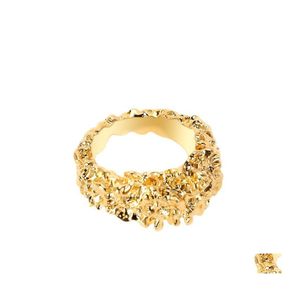 Полосы кольца варентоль панк -рок -текстура кольцо золото цвета простые пальцы для женщин мод