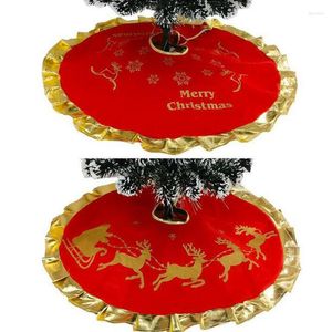 クリスマスの装飾年の木のスカートの直径90cmデコレーションフリルエッジフットカバーカーペットメリー用品
