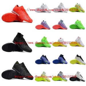 Chuteira Masculina Vapores 15 Academy TF Chuteiras IC Chuteiras de Futsal scarpe da calcio Couro Macio Treinamento