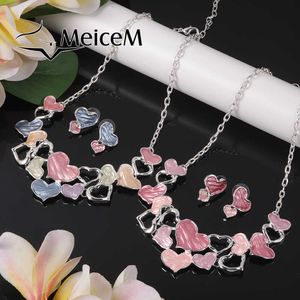 Collares colgantes Meicem lindo collar de corazón rosa diseñador de 2000 Cadenas estéticas ideas de regalos de navidad collares de joyería de moda para mujeres G230206