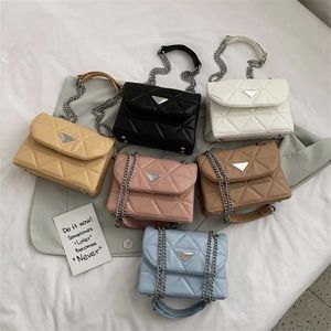 2023 Bags Clearance Outlets Checker chain trend diamond check small square women hands triangle casual one shoulder messenger bag