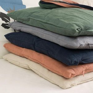 Pillow Giappone in stile Solido sedia in lino in cotone in cotone sedile multiuso fibre di cattail ripieno