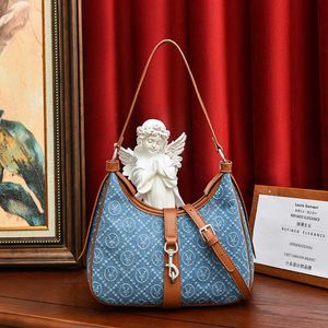 Borsa a tracolla da donna di nuova moda in autunno e inverno, versatile borsa da donna in denim di alta qualità, piccola borsa sottobraccio