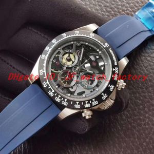ニューメンズウォッチモントレデフクシャーサファイア表面リロジェのデポルティボスパラホムブレス高品質の腕時計VKクォーツラバーストラップ2904