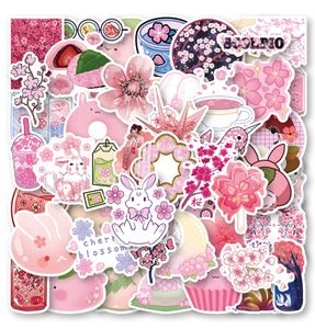 50pcs 100pcs sakura graffiti adesivos ￠ prova d'￡gua para carro de skate caro de gabinete de gabinete de l￡pis de caixa de lappis de laptop para laptop de laptop decora￧￣o