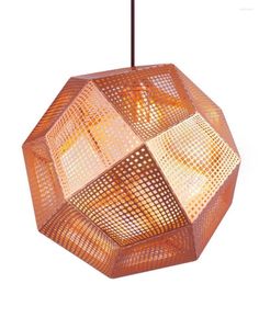 Pendant Lamps LukLoy Modern Ball Lamp Copper Effect Ceiling Light Cord Hang For Living Room Dining Table Lobby