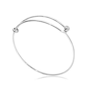 Bangle 50pcs Vendite dirette dei produttori di braccialetti in acciaio inossidabile 316L con perline circolari regolabili con polsini all'ingrosso