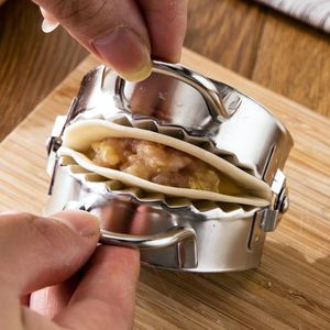 Tischsets Küche Edelstahl Knödel Maker Wraper Teigschneider Pie Ravioli Form Gefüllte Löffel Werkzeuge