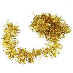 Christmas Decorations 2m (6.5 Ft) Tinsel Tree Garland (gold)