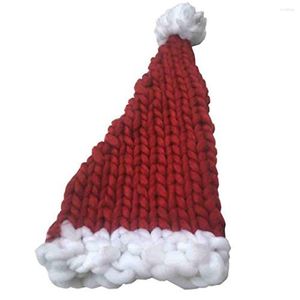 Noel Süslemeleri Sonbahar ve Kış UNISEX El yapımı Örgü Şapkası Noel Baba Şapkaları Hediye Yün Sıcak Uzun Kuyruk Kadınlar Erkekler Yetişkinler