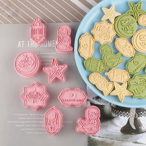 Stampi da forno Eid Mubarak Cookie Cutter Mold Ramadan Musulmano Islamico 3d Torta Decorare Dessert Stereo Press Tool Accessori da cucina
