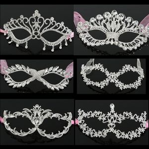 Party Masks Women Girl Alloy Venetian Masquerade Wedding Costume For Ball Prom Show Cosplay Mardi Gras 230206