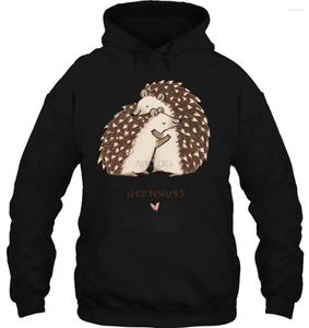 Männer Hoodies Männer Hoodie Frauen Pullover Igel Umarmung Lustige Lose Langarm Druck