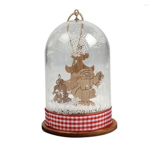 Decorazioni natalizie Ornamento appeso Micro paesaggio con albero luminoso per decorazioni per feste domestiche Forniture per festival