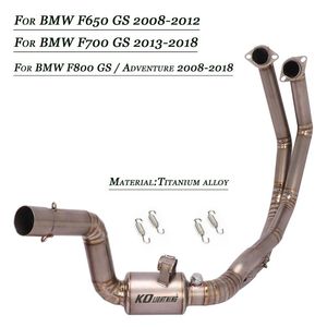 Motorcycle Exhaust System Titanium Front Link Pipe Lossless Connect Replace Original For F650GS F700GS F800 GS 2023-2023