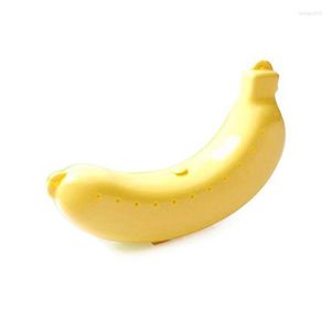 Förvaringslådor 1st söta bananskyddsskydd Fall utomhus lunch fruktlåda Holder Mazi888