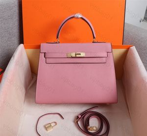 5a hohe Qualität 17 Farben Prinzessin Frau Umhängetaschen Espom Designer 22 cm 25 cm 28 cm Lady Echt Leder -Tasche Handtasche Handtaschen Messengerbeutel