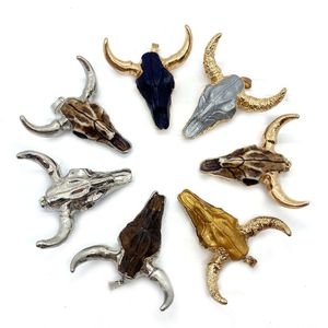 Charms 1st Acrylic Pendant Bull Head Form Diy Women Necklace For Jewelry Making Supplies Tillbehör Multicolor White Blackcharms