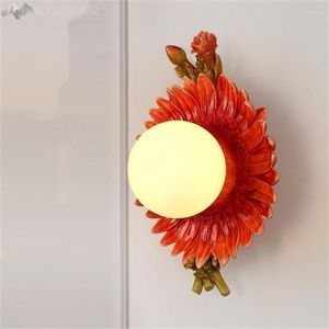 Wall Lamp American Creative Retro Flower Harts Light For Living Room Bedroom Bedside Kitchen Home Lighting Eligtures Decor