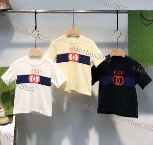 Summer Kids Designer T-shirts Childrens Fashion Clothing Short Sleeved Mens Crewneck Tshirt Loose Letter Printing Girls Tops Hip Hop Tees