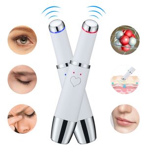 Eye Massager Mini Pen LED Pon Therapy Anti Dark Circle Wrinkle Heating EMS Massage Roller Vibrator s Care 230204