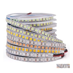 Strisce LED 5M Rgb Strip Light 12V 5050 5054 Nastro flessibile Nastro 60/120 Corda Impermeabile Striscia Diodo per la decorazione Luci di consegna goccia Dhqpw