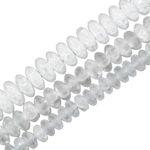 Beads Other Natural Stone Matte White Snow Cracked Crystal Abacus Loose For Jewelry Making 6/8/10mm Diy Handmade Bracelets 15" Inch