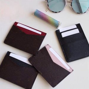 Kobiety projektanci karty Klasyczne damskie uchwyty na karty kredytowe Rzeczywiste skórzane ultra szczupłe portfele portfele męskie torebki Rozmiar 7 5 1254D