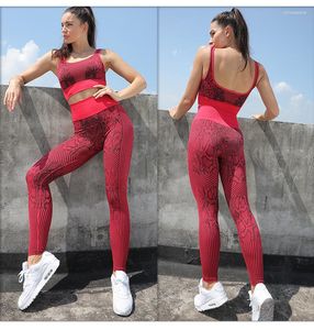 Conjuntos ativos 2023 Snake Workout Conjunto Women Yoga Gym Roupos Fitness Clothing Sport Leggings Sexy Tracksuit sexy