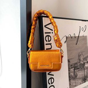 Fashionable mini bag textured plaited portable small square bag pocket red bag shoulder messenger bag